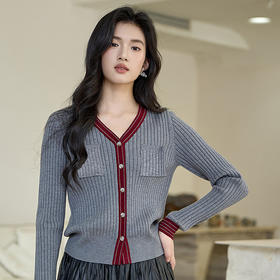 奢姿大码女装2025秋季减龄立体装饰V领上衣胖妹妹坑条时尚针织衫9053653724