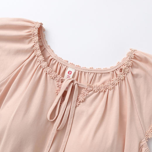 芬腾【带胸垫】夏季短袖长裤纯棉家居服套装yc0209006 商品图2