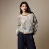 雀说【小花猫】印染马海毛毛衣针织衫女装韩系减龄羊毛上衣ALW08116 商品缩略图1