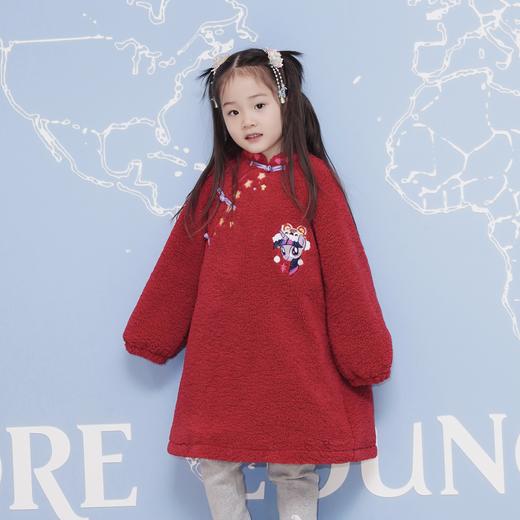 春节不打烊-新春拜年服-童装旗袍裙儿童冬季新款女童中式改良旗袍小马宝莉新年章仔旗袍NY196186年衣 商品图1
