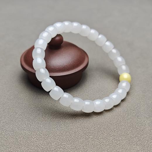 和田玉青海羊脂玉冰底小手串 126-16 商品图13