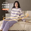 【M-2XL】【猫人】女士条纹半边绒家居服套装 商品缩略图5