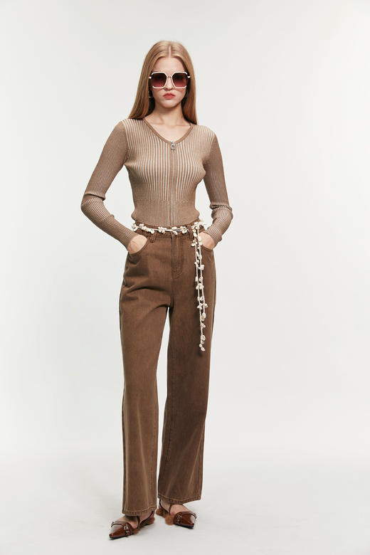 SAFICOO  时尚休闲 复古松弛牛仔直筒裤 商品图3