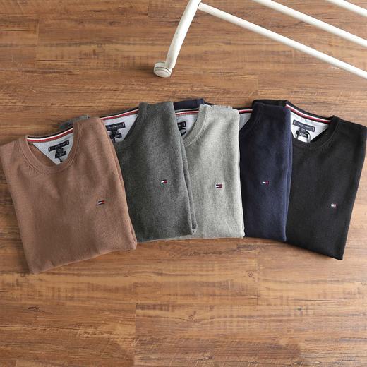 跨年售后 汤米秋冬季男士纯棉圆领打底衫毛衣线衣 tuo 340339 商品图13