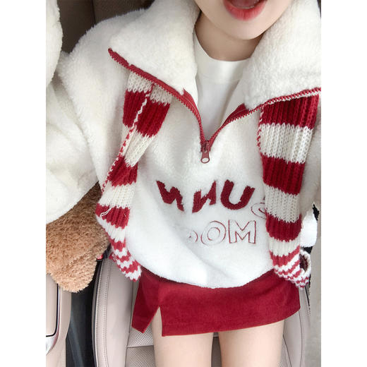 <曾小咸推荐>现货秒杀 ！微信超特价！字母刺绣羊羔毛卫衣 日常179.99 立减90 秒杀89.99！！ 商品图2