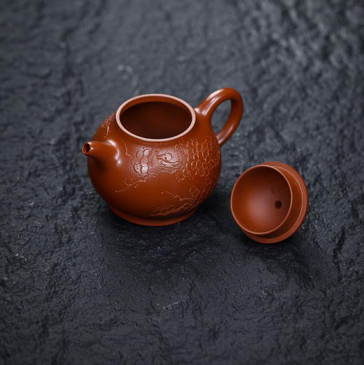 【青山特惠】宜兴 原矿大红袍 潘壶 手工紫砂壶.190cc.李杰 商品图6