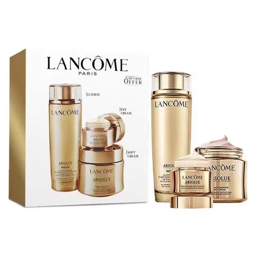 兰蔻菁纯三件套盒滋润玫瑰精粹水150ml轻盈面霜60ml眼霜20ml 商品图1