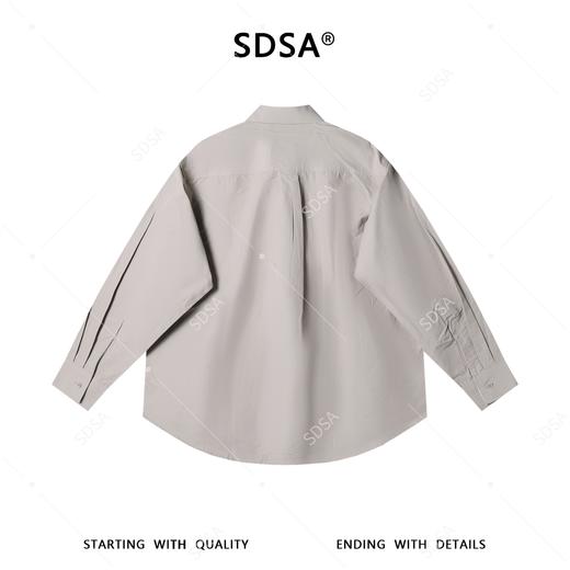 24171SDSA男士春夏新款痞帅男装韩版简约纯色设计感长袖衬衫百搭休闲 商品图4