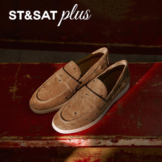 【万步系列】星期六26春新款法式彩钉一脚蹬乐福鞋SSE1111172 商品图2