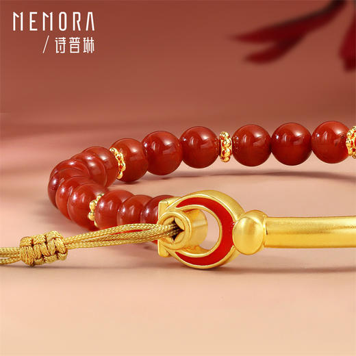 【新品首发】盛世风华 足金生肖马手镯南红款 年轻女士MEMORA诗普琳HB351701 商品图6