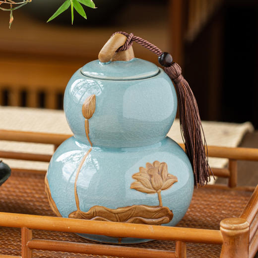 【储物罐 伴手礼】葫芦茶叶罐 生日寿宴回礼伴手礼 公司开业周年店庆活动礼品 节日礼品 商品图6