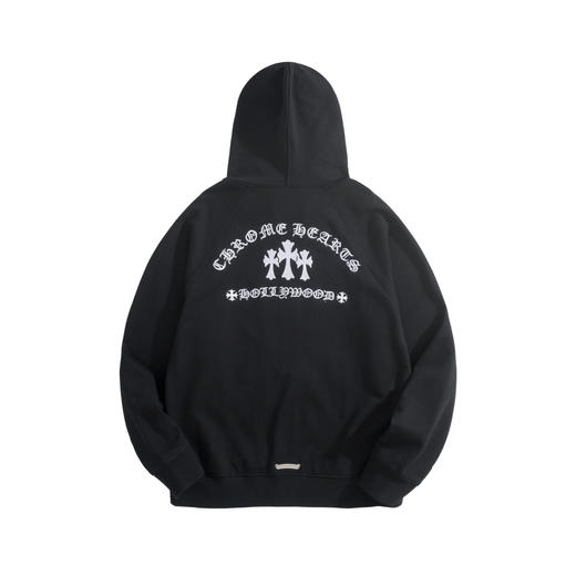 男款全棉刺绣洗水连帽卫衣外套he009 商品图1