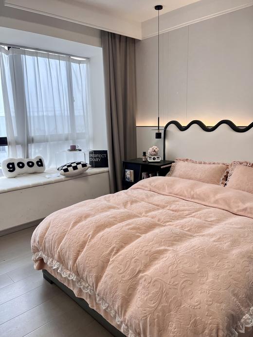 【清仓165元起】【一套约7.5斤重】秋冬雕花花边牛奶绒四件套【不支持退换货】 商品图2