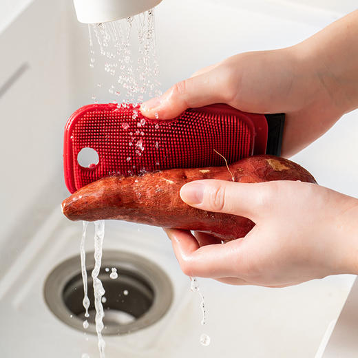 摩登主妇多功能果蔬清洁刷家用土豆清洗神器硅胶缝隙刷子厨房用刷 商品图0