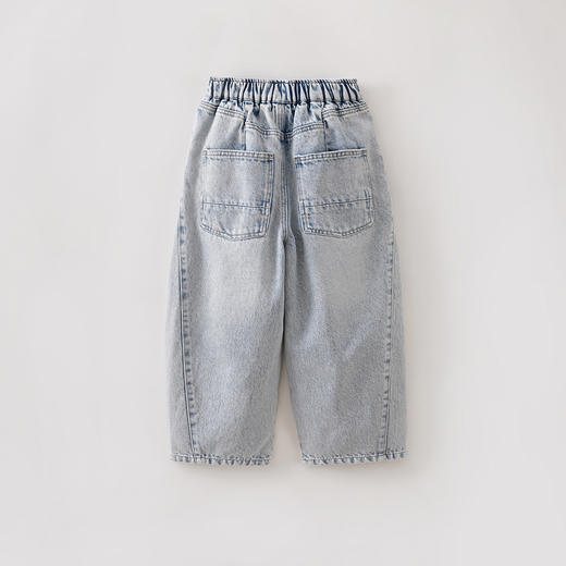 马克珍妮挺括有型男女童纯棉牛仔弯刀裤2026年春装新款560129 商品图3