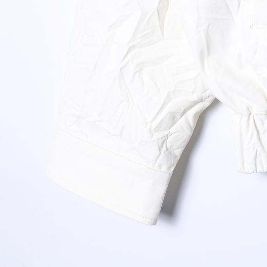 SDSA男士春夏新款痞帅男装时尚纯色褶皱斜拉链翻领夹克外套百搭 商品图4