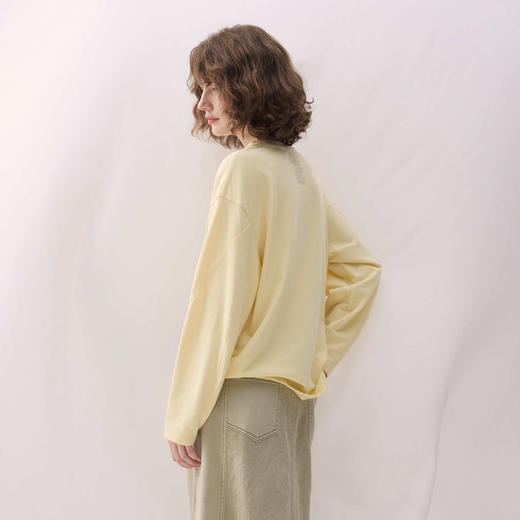 谜底圆领卫衣长袖2026年春季新品大廓形包容小熊印花女261MV0077 商品图2