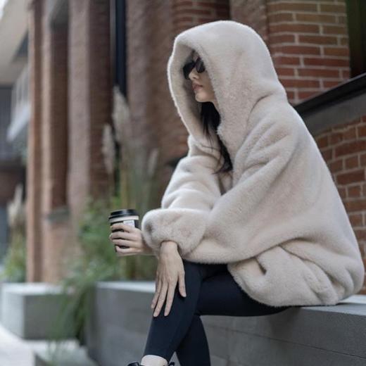 （3-7天发货）新年战服【ORIGNAL&CO欧貂绒连帽外套】 商品图1