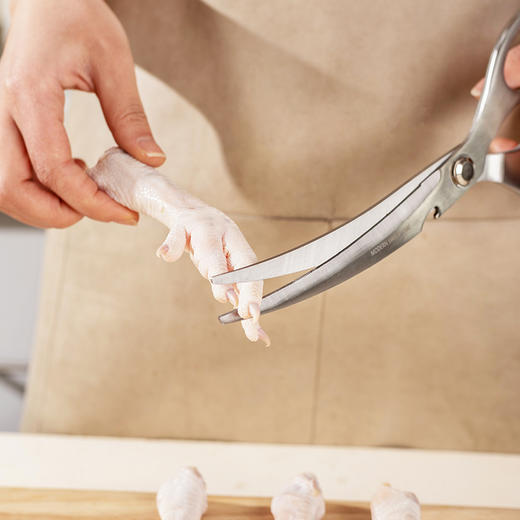 摩登主妇不锈钢烤肉剪刀夹子套装厨房多功能食物专用强力剪肉剪子 商品图3