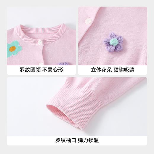 【实体店同款】女童针织开衫春季新款安奈儿童装XG614033 商品图4