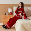 雀说 本命年半边绒睡衣女翻领纽扣家居服59119 商品缩略图2