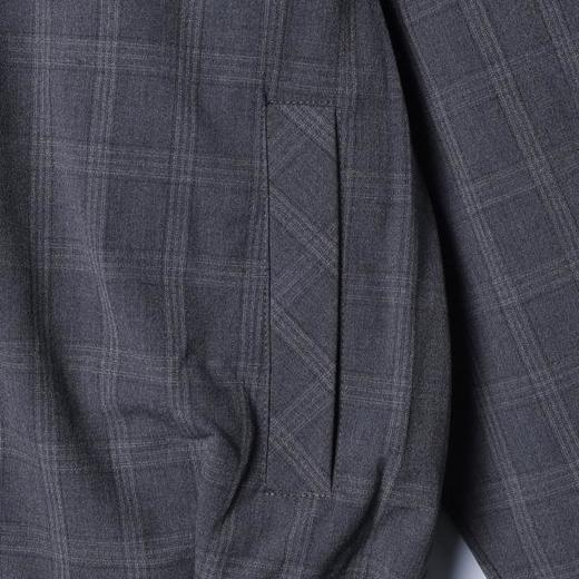 266068SDSA男士春夏新款痞帅男装复古老钱风格纹拉链翻领夹克外套百搭 商品图3