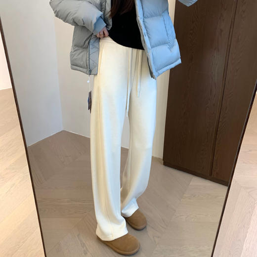 深冬续命神裤加厚还显瘦年糕糯米条直筒裤 商品图0