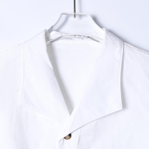 N129SDSA男士春夏新款痞帅男装时尚简约短款纯色长袖衬衫百搭宽松衬衣 商品图2