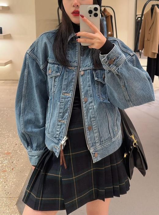 女款拉链牛仔外套la008 商品图3