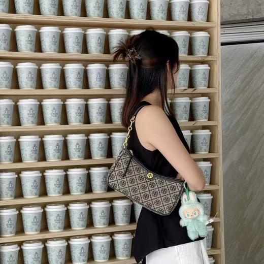 【爆款闪降，仅5单！】Tory Burch/汤丽柏琦 T Monogram提花腋下单肩斜挎包85137 -w 香港直邮 清关约7个工作日 商品图1