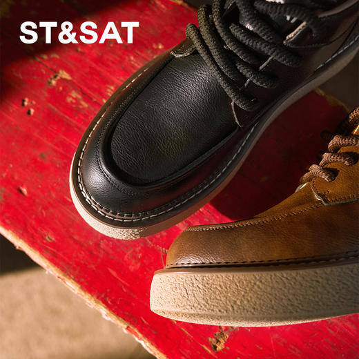 星期六男士都市型格复古短靴SSD4126014 商品图2