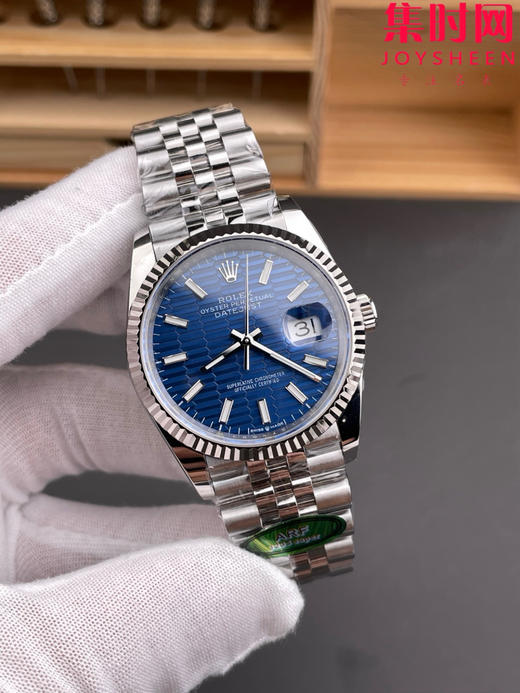 ARF劳力士日志型36mm 蓝色波浪格子纹 丹东3235机 五珠链 904L钢 男士腕表 小手腕福音 商品图1