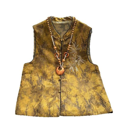 百媚生 国风新中式马甲复古高级感气质坎肩背心XYFD 商品图4