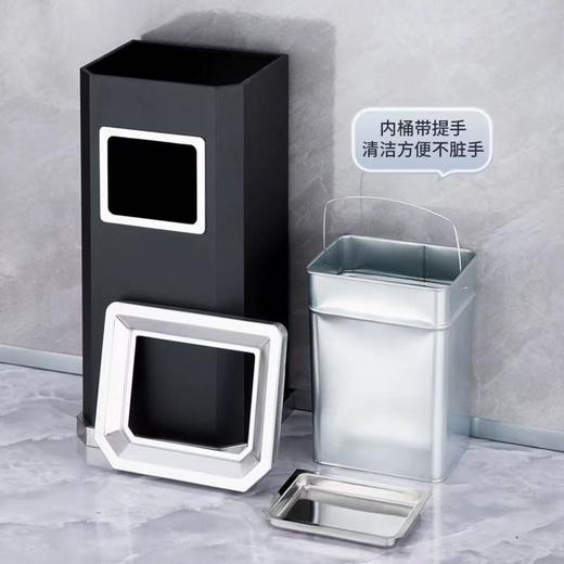 【ZK】长方形黑色烤漆垃圾桶 商品图2