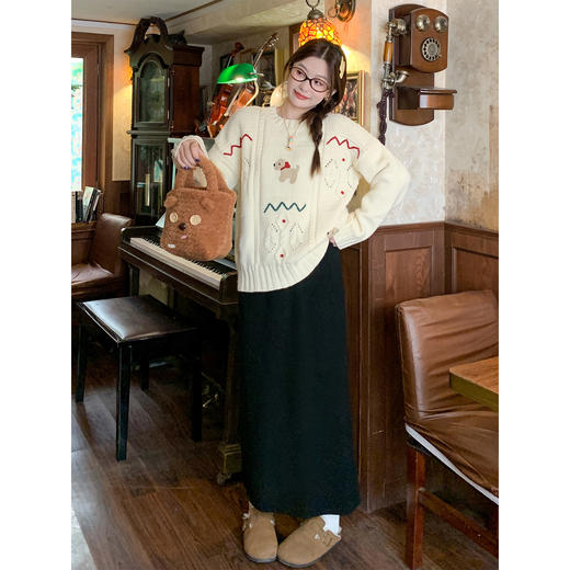 <曾小咸推荐>现货秒杀 ！微信超特价！韩系小狗刺绣毛衣 日常229.99 立减130 秒杀99.99！！ 商品图3