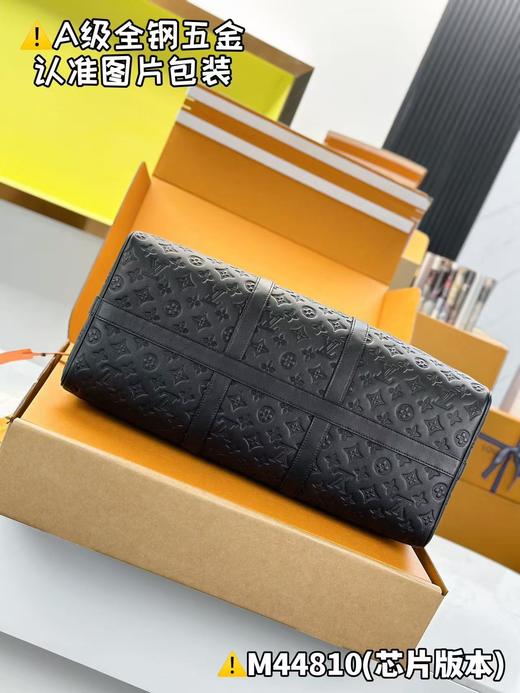 驴家 keepall 50 BANDOULIÈRE旅行袋 黑色压花 M44810（JPH） 商品图6