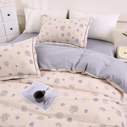 花漾年华抗菌四件套【悠梦嘉居花漾年华抗菌四件套，活性印花套件双人四件套200*230 1.5/1.8床通用时尚活性抗菌】 商品图2