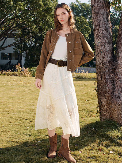 【百图lulu定制】【维多利亚半裙】法式复古蕾丝镂空半身裙 商品图8