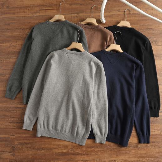 跨年售后 汤米秋冬季男士纯棉圆领打底衫毛衣线衣 tuo 340339 商品图1