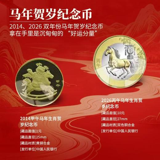 【金马送福·马年生肖大全套】马年生肖纪念币+纪念钞+生肖邮票+5大传世名马画章+名马邮票等，一次收齐！（珍藏册1.23陆续发货） 商品图5