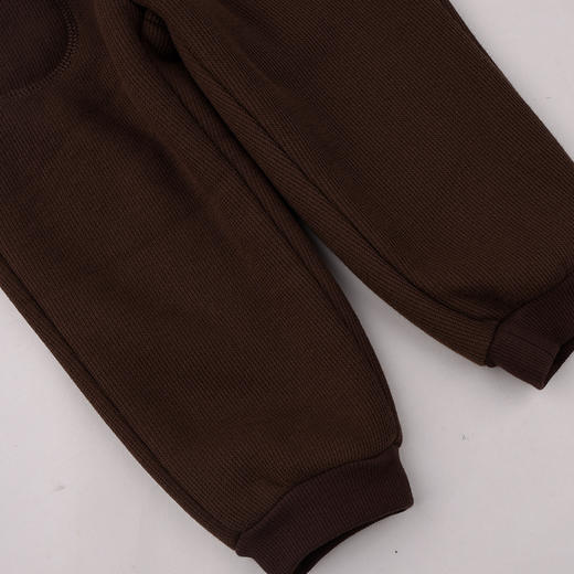 棉果果冬季新品男童卡其色复合羊羔绒保暖加厚针织加绒长裤M402200425757 商品图4