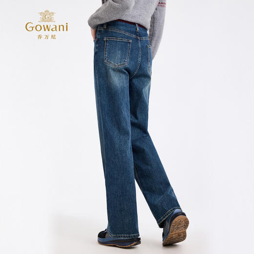 乔万尼时尚简约松弛感直筒通勤百搭显瘦牛仔裤EZ3F180 商品图4