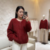北美小动物～圆领加厚针织开衫外套女 慵懒风毛衣 商品缩略图1