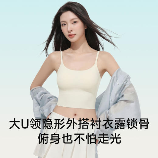 春节不打烊【文胸吊带2合1❗️亲肤面料透气不闷】交叉美背内衣女聚拢小胸半固定无痕四季动吊带抹胸副乳文胸一体式。jc 商品图2