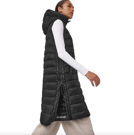 【超惠秒】Canada Goose 加拿大鹅 Roxboro 女士黑标 防风防水防撕裂 90%白鸭绒长款无袖羽绒马甲 2255WB-61 商品图6