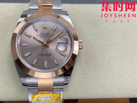 ARF劳力士日志型41mm 间玫金光圈 丹东3235机 板带 三珠链 904L钢 男士腕表