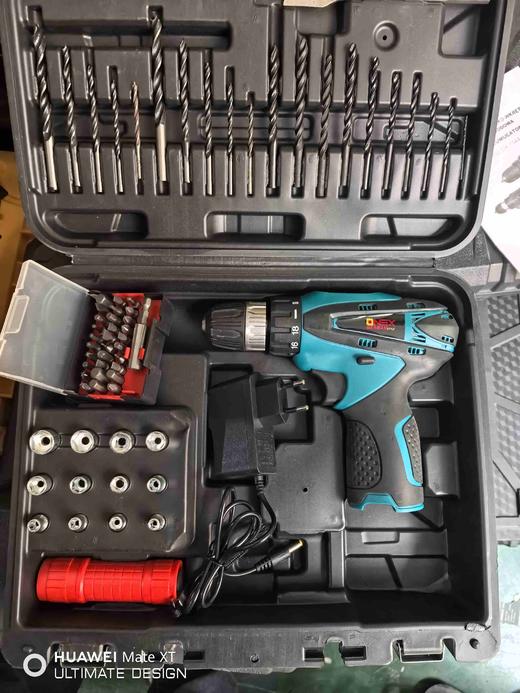 【货号05825】库存处理12V双速锂电钻机头套装工具不含电池手动工具套装钻头批头 商品图0