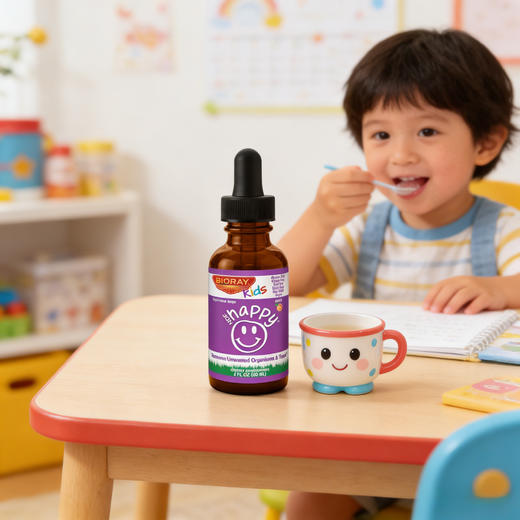 Bioray NDF Happy儿童情绪平衡去除有害微生物和清洁草本滴剂 60ML 商品图5