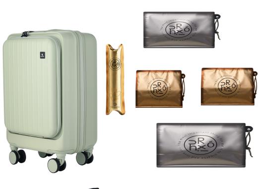 【加赠品】 皇冠前置可扩充行李箱CF5502抹茶绿20寸-S 商品图0