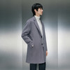 GXG男装 时尚翻领休闲简约好搭多色提花全羊毛长大衣 冬季热卖GEX12627104 商品缩略图2